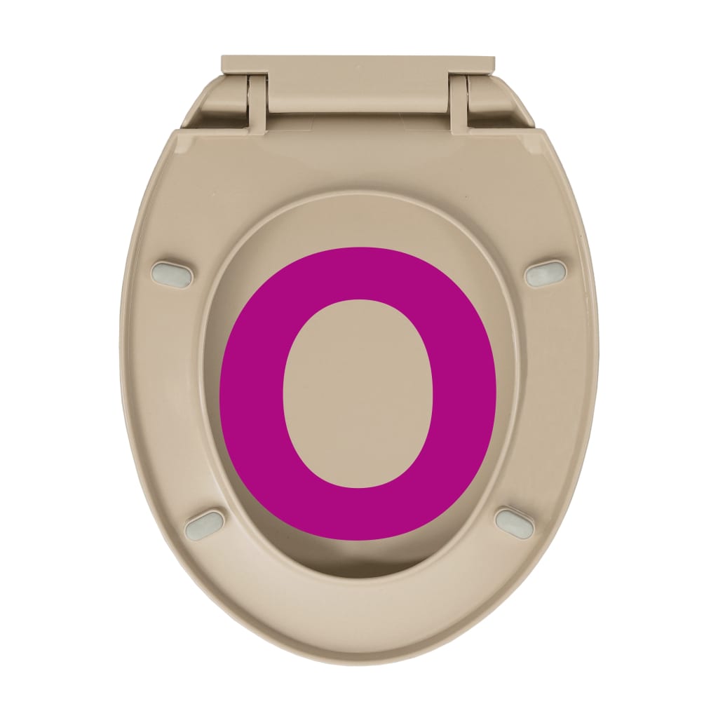 Toilettensitz mit Absenkautomatik Quick-Release Beige Oval