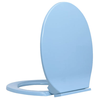 Toilettensitz mit Absenkautomatik Blau Oval