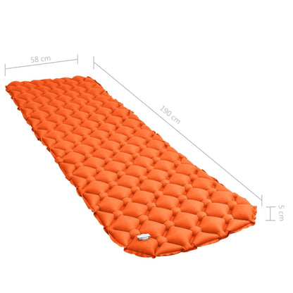 Aufblasbare Isomatte 58x190 cm Orange