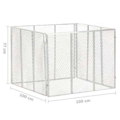 Gartenkomposter 100x100x77 cm Verzinktes Eisen