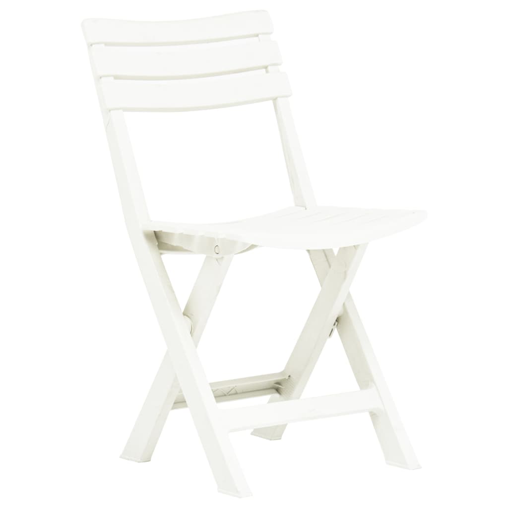 Klappbare Gartenstühle 2 Stk. Kunststoff Weiß