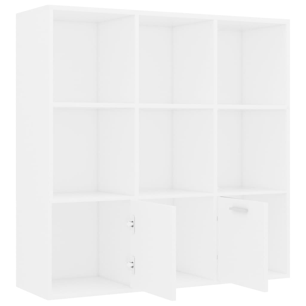 Bücherregal Weiß 98x30x98 cm Holzwerkstoff