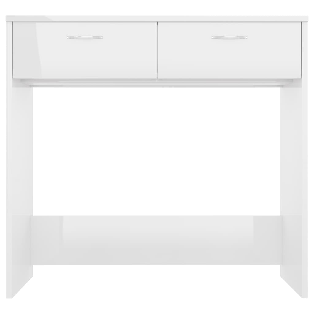 Schreibtisch Hochglanz-Weiß 80x40x75 cm