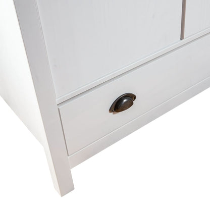 Kleiderschrank mit 2 Türen Hill Weiß 89x50x170 cm Kiefernholz