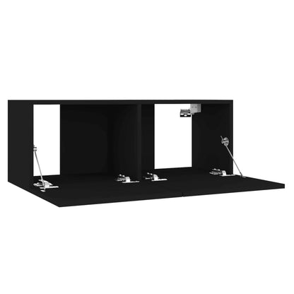 TV-Schrank Schwarz 80x30x30 cm Holzwerkstoff