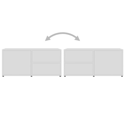 TV-Schrank Weiß 80x34x36 cm Holzwerkstoff