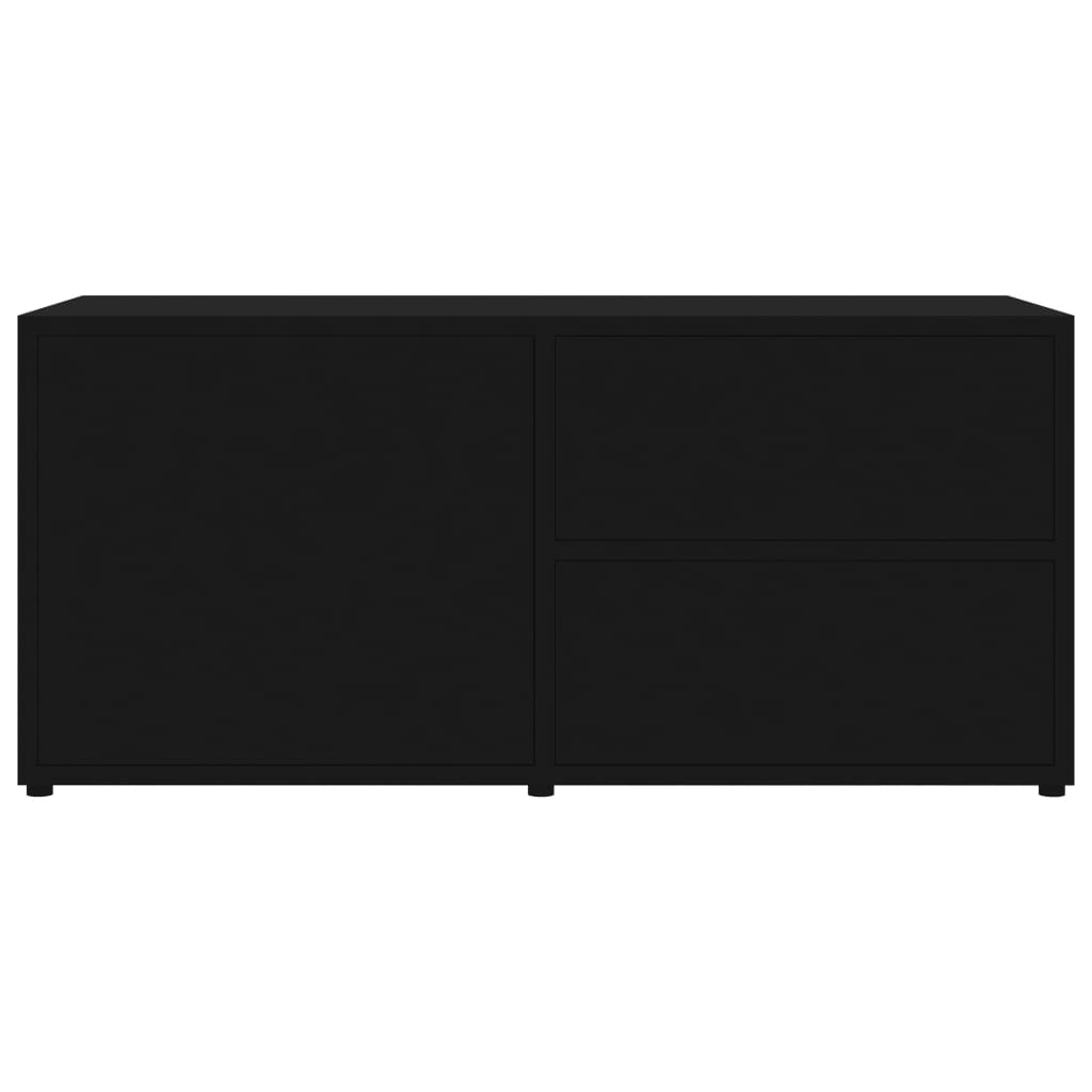 TV-Schrank Schwarz 80x34x36 cm Holzwerkstoff