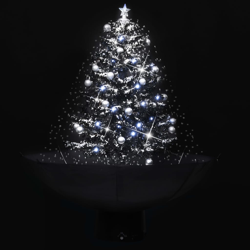 Schneiender Weihnachtsbaum mit Schirmfuß Schwarz 75 cm PVC