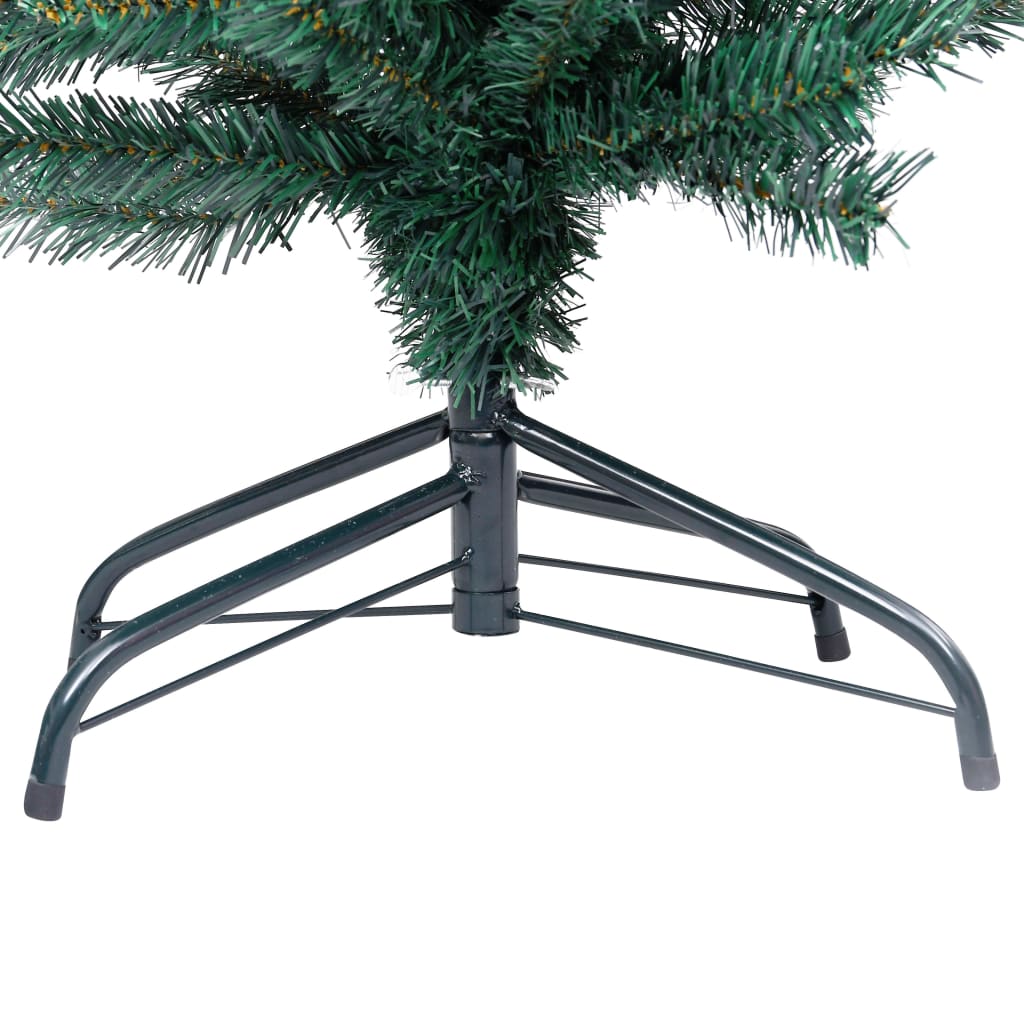 Künstlicher Weihnachtsbaum Schlank mit Ständer Grün 180 cm PVC