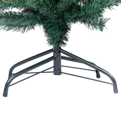 Künstlicher Weihnachtsbaum Schlank mit Ständer Grün 180 cm PVC