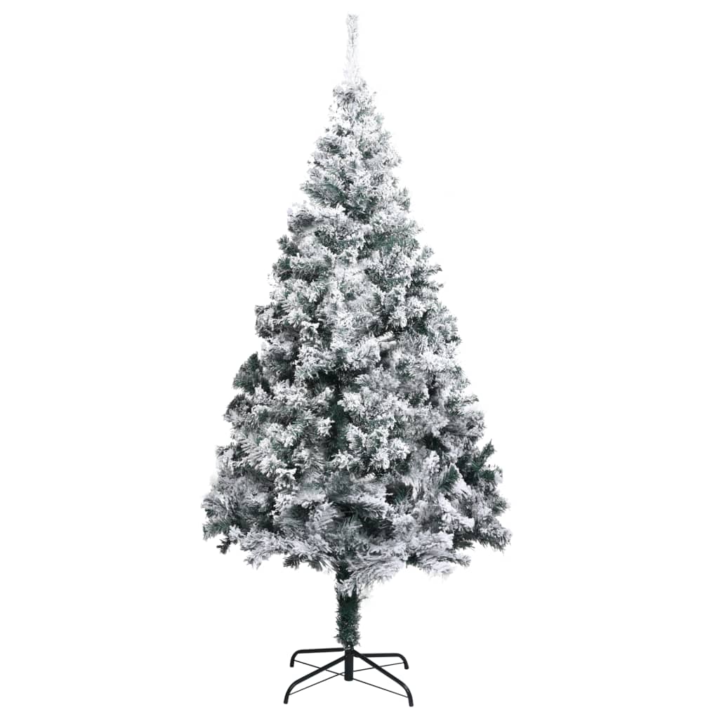 Künstlicher Weihnachtsbaum mit Schnee Grün 180 cm PVC