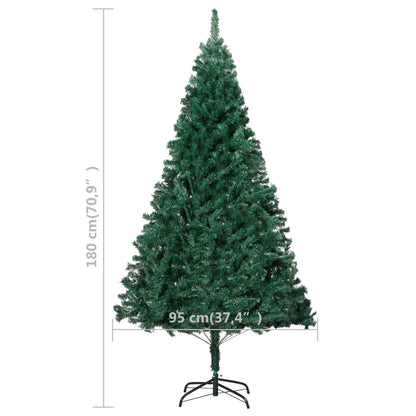 Künstlicher Weihnachtsbaum mit Dicken Zweigen Grün 180 cm PVC