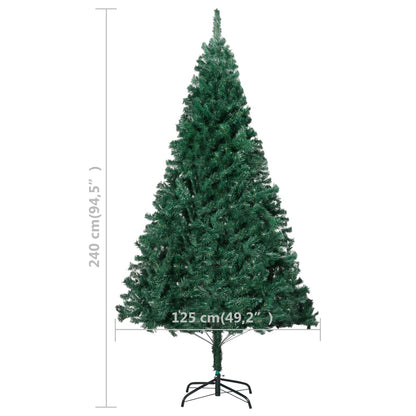 Künstlicher Weihnachtsbaum mit Dicken Zweigen Grün 240 cm PVC