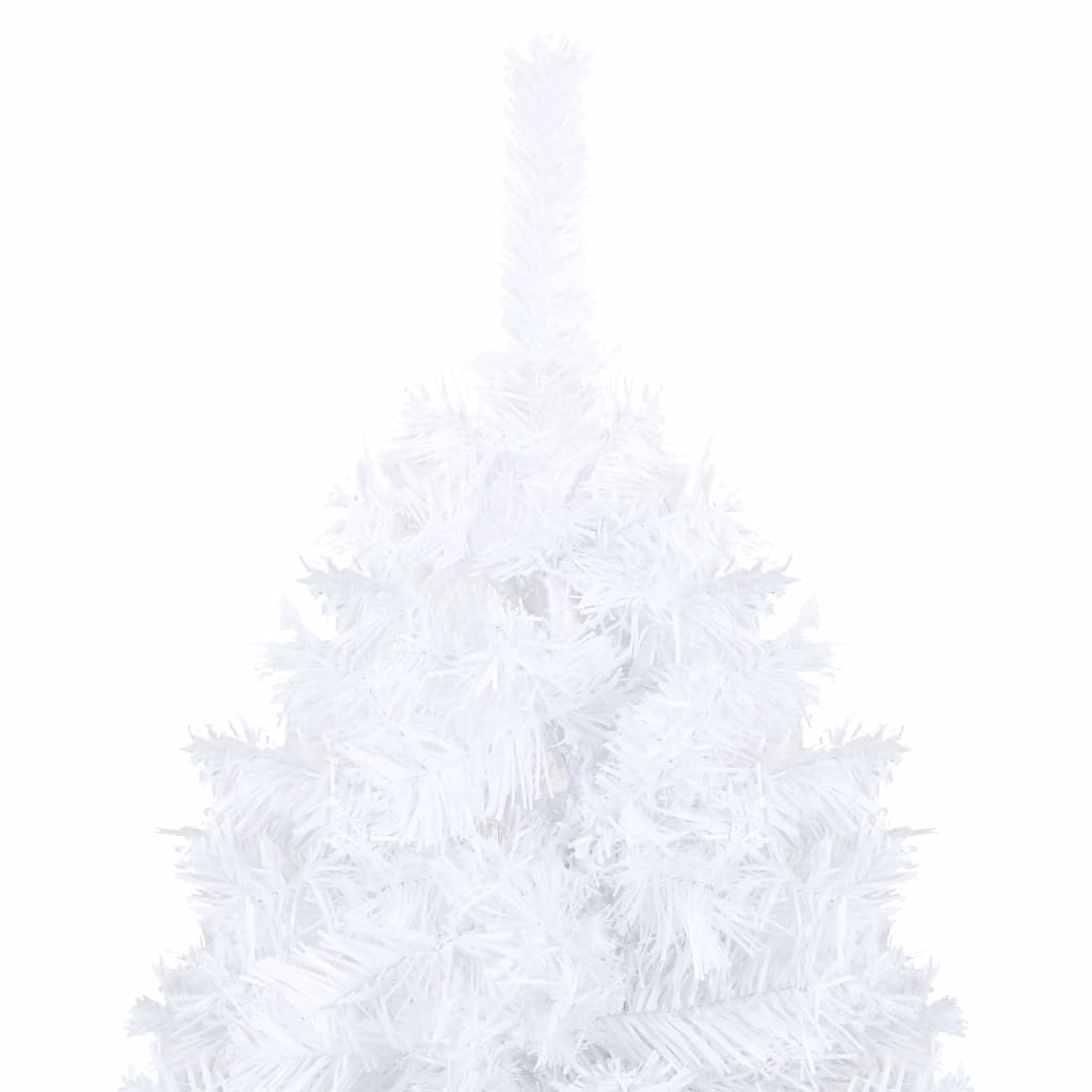 Künstlicher Weihnachtsbaum mit Dicken Zweigen Weiß 210 cm PVC