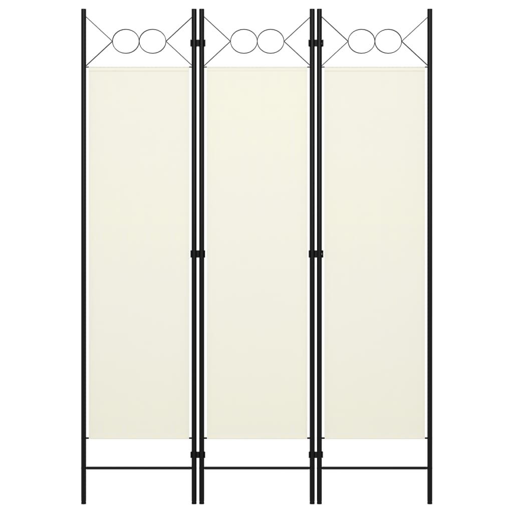 3-tlg. Raumteiler Weiß 120×180 cm