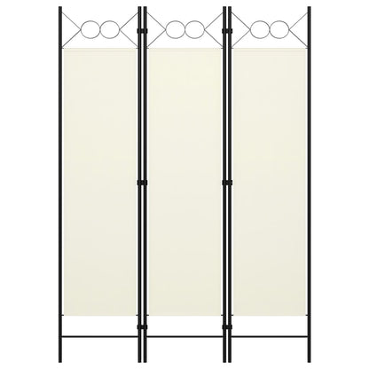 3-tlg. Raumteiler Weiß 120×180 cm