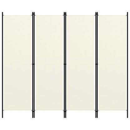 4-tlg. Raumteiler Weiß 200x180 cm