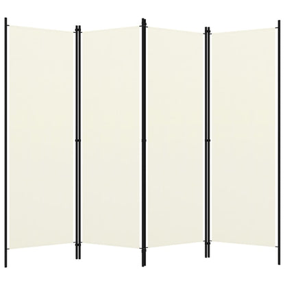 4-tlg. Raumteiler Weiß 200x180 cm
