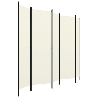 5-tlg. Raumteiler Weiß 250x180 cm