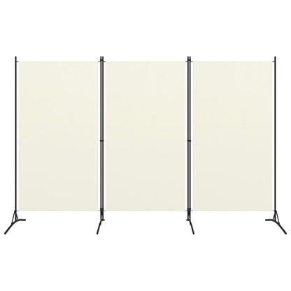 3-tlg. Raumteiler Weiß 260x180 cm Stoff