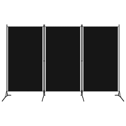 3-tlg. Raumteiler Schwarz 260x180 cm