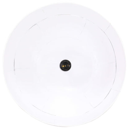 Hängelampe Vintage Industriestil 25 W Weiß Rund 41 cm E27