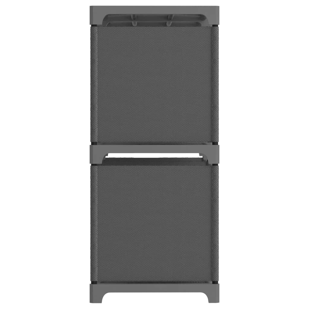 Würfel-Regal 4 Fächer Grau 69x30x72,5 cm Stoff