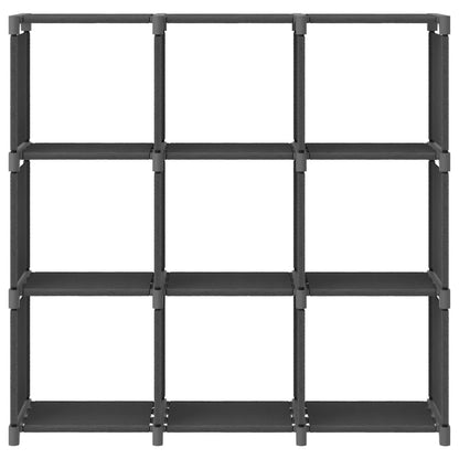 Würfelregal mit 9 Fächern Grau 103x30x107,5 cm Stoff