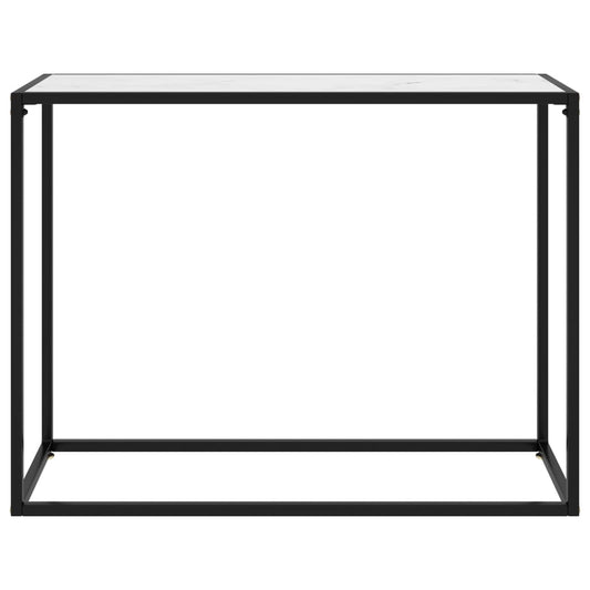 Konsolentisch Weiß 100x35x75 cm Hartglas