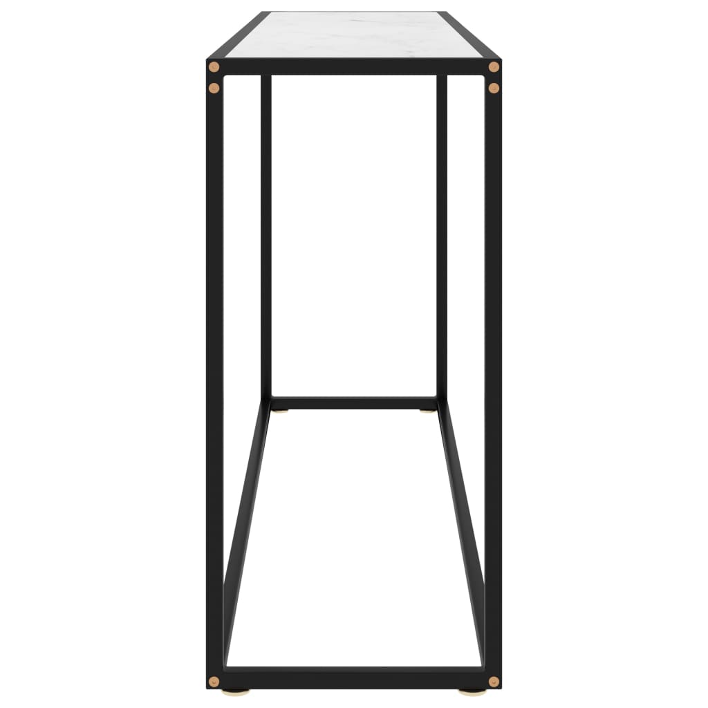Konsolentisch Weiß 120x35x75 cm Hartglas