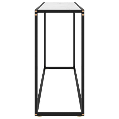 Konsolentisch Weiß 120x35x75 cm Hartglas