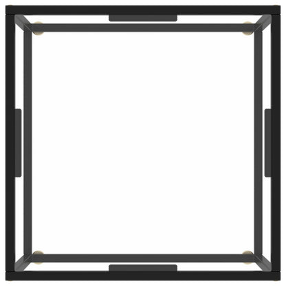 Couchtisch Schwarz mit Hartglas 60x60x35 cm