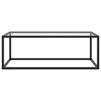 Couchtisch Schwarz mit Hartglas 100x50x35 cm