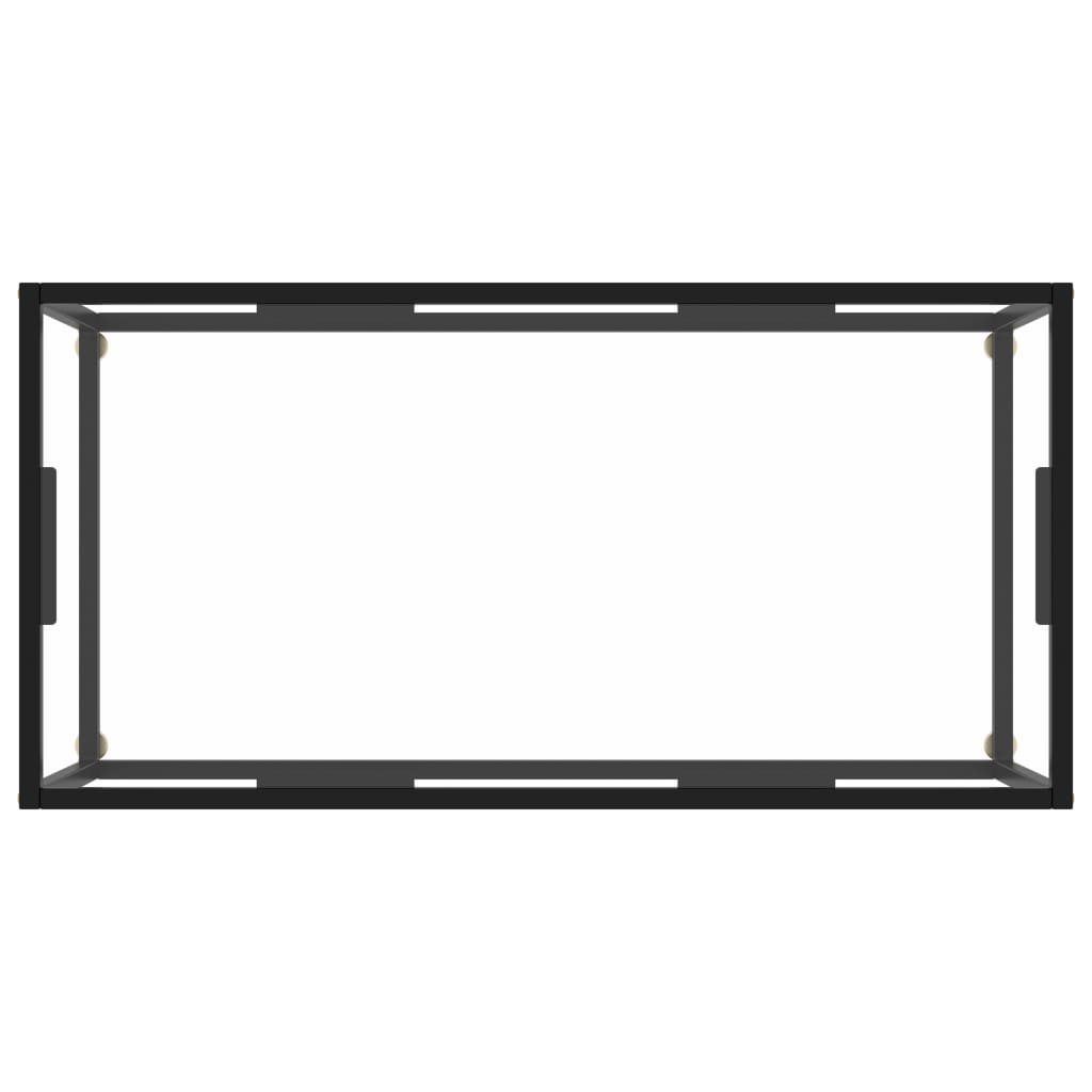 Couchtisch Schwarz mit Hartglas 100x50x35 cm