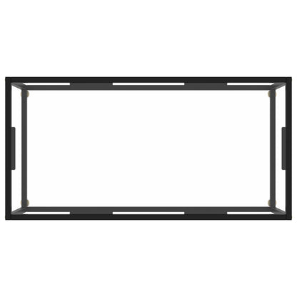Couchtisch Schwarz mit Hartglas 100x50x35 cm