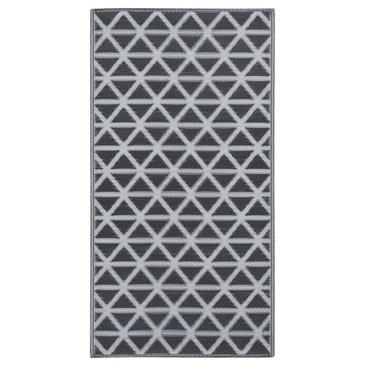 Outdoor-Teppich ARAKIL Schwarz 190x290 cm PP