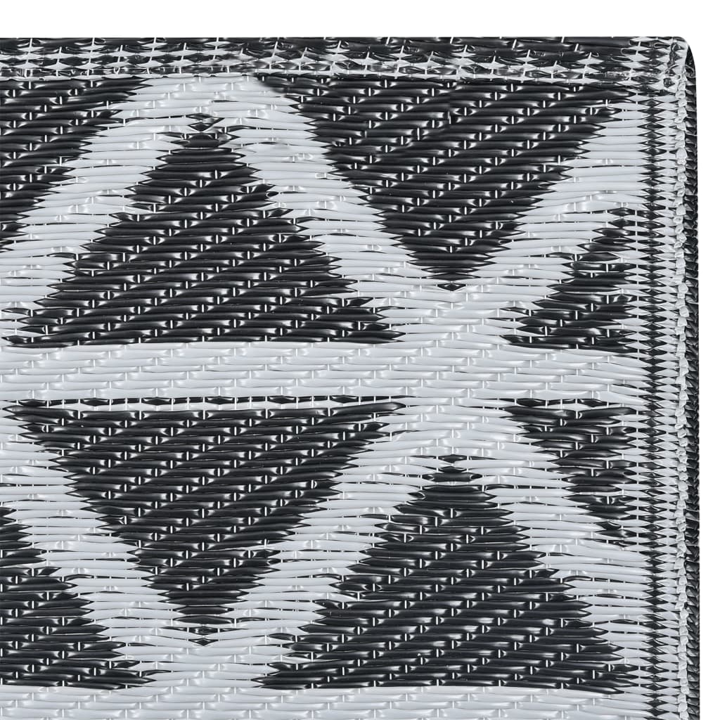 Outdoor-Teppich ARAKIL Schwarz 190x290 cm PP