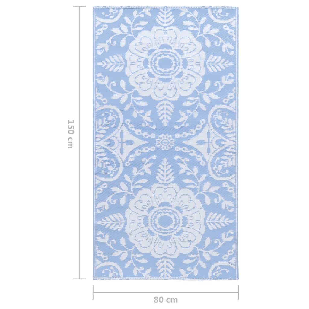 Outdoor-Teppich ARAKIL Babyblau 80x150 cm PP
