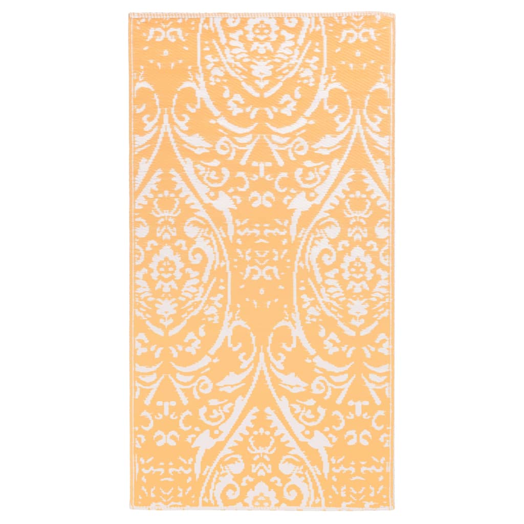 Outdoor-Teppich ARAKIL Orange und Weiß 190x290 cm PP