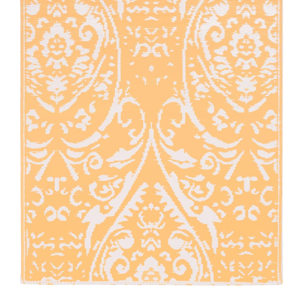 Outdoor-Teppich ARAKIL Orange und Weiß 190x290 cm PP