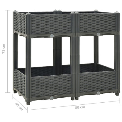 Hochbeet 80x40x71 cm Polypropylen