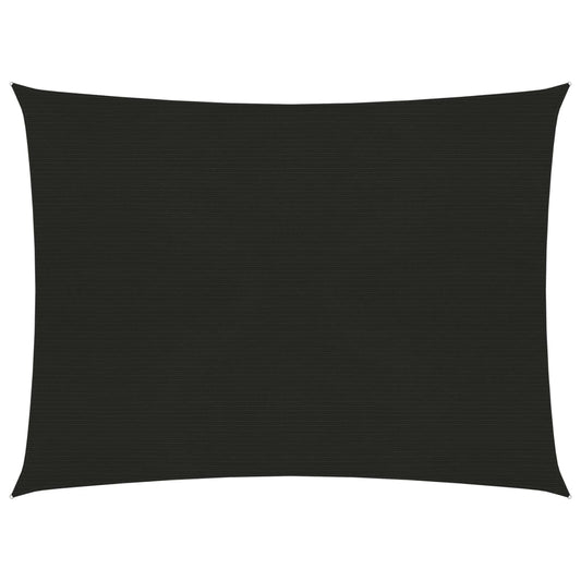 Sonnensegel 160 g/m² Schwarz 3,5x4,5 m HDPE