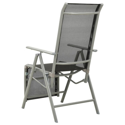 Garten-Liegestuhl Textilene und Aluminium Silbern