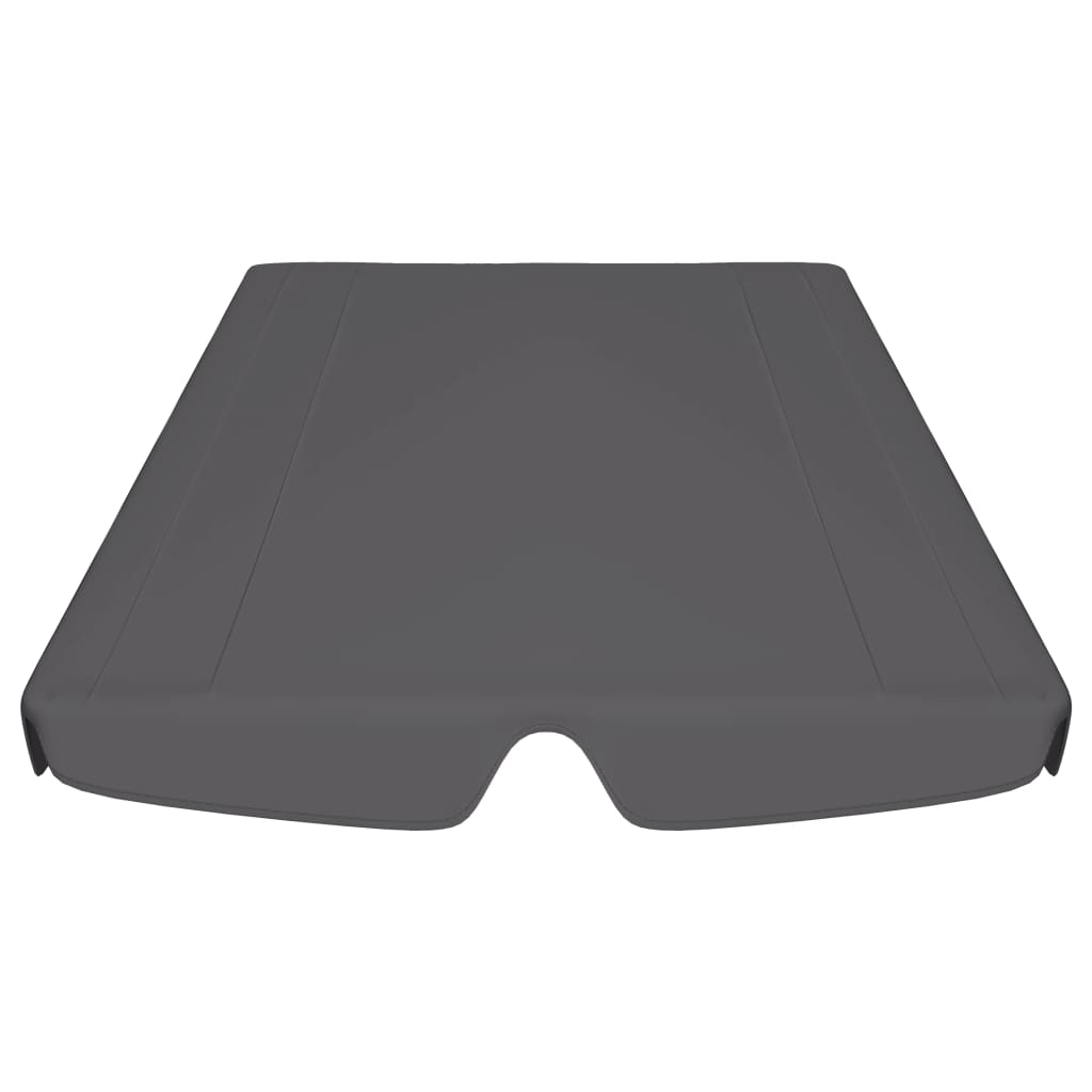 Ersatzdach für Hollywoodschaukel Anthrazit 188/168x145/110 cm