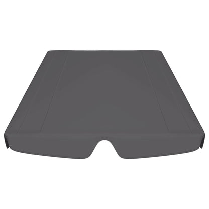 Ersatzdach für Hollywoodschaukel Anthrazit 188/168x145/110 cm