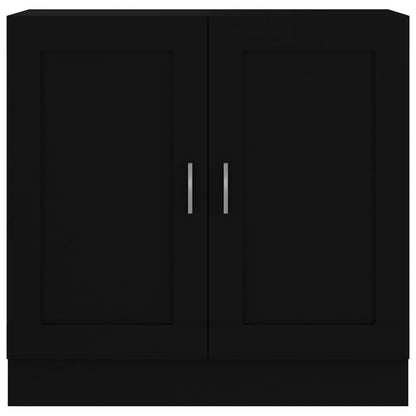 Bücherschrank Schwarz 82,5x30,5x80 cm Holzwerkstoff