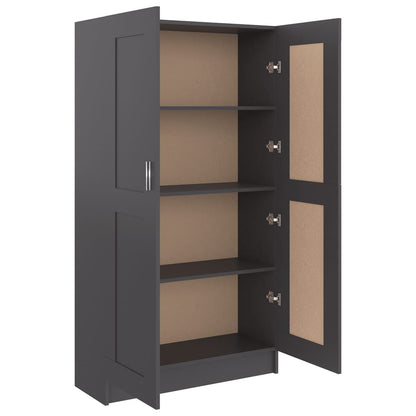 Bücherregal Schwarz 82,5x30,5x150 cm Holzwerkstoff