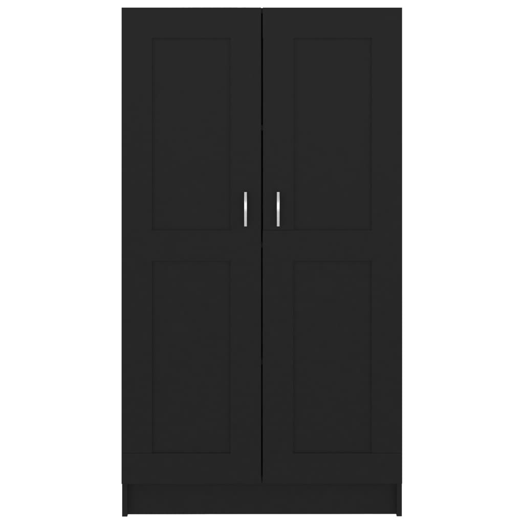 Bücherregal Schwarz 82,5x30,5x150 cm Holzwerkstoff