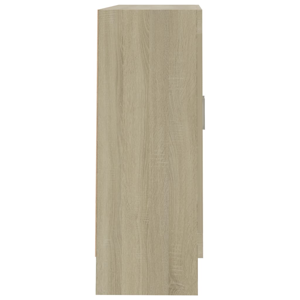 Vitrinenschrank Sonoma-Eiche 82,5x30,5x80 cm Holzwerkstoff