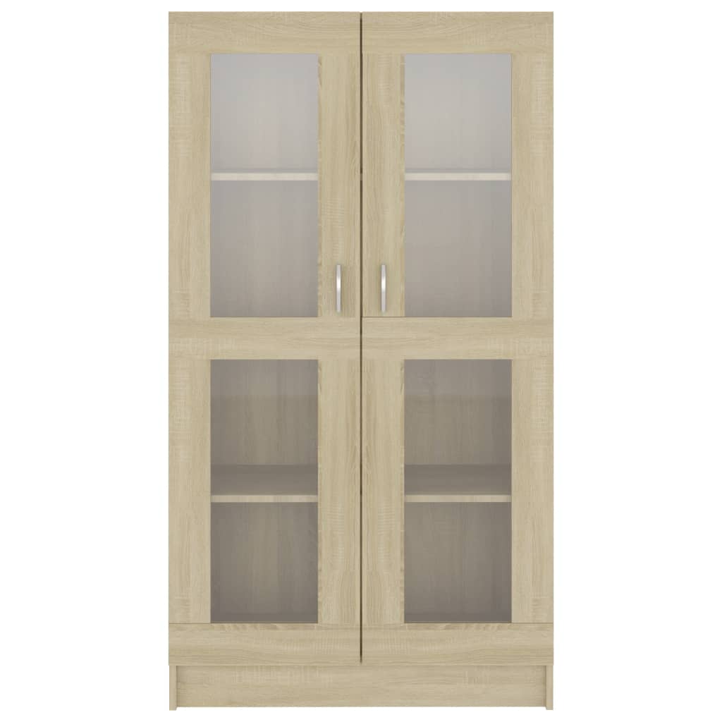 Vitrinenschrank Sonoma-Eiche 82,5x30,5x150 cm Holzwerkstoff